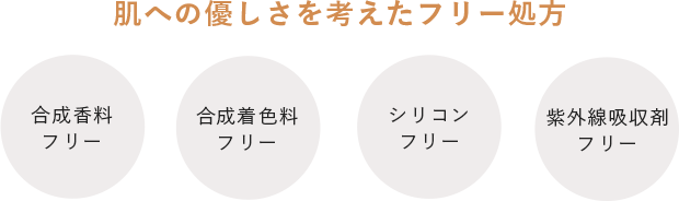 肌への優しさを考えたフリー処方